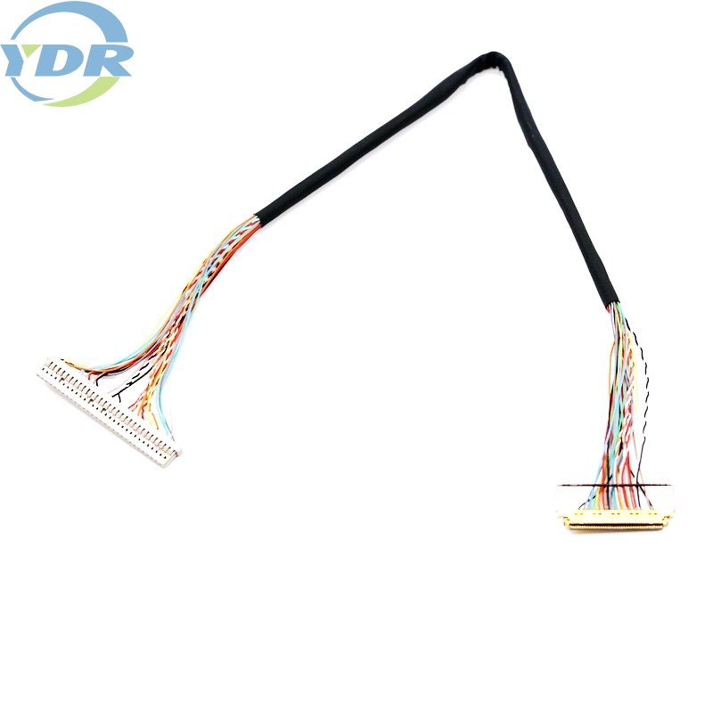 DF14-30P-1.25H Cábla Taispeána Scáileáin LCD LVDS 30Pin Péire Twisted Do Ríomhaire Teilifíse Saincheaptha